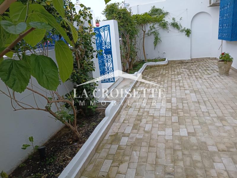 Rez-de-chaussée de villa S+3 avec terrasse à Sidi Bou Saïd